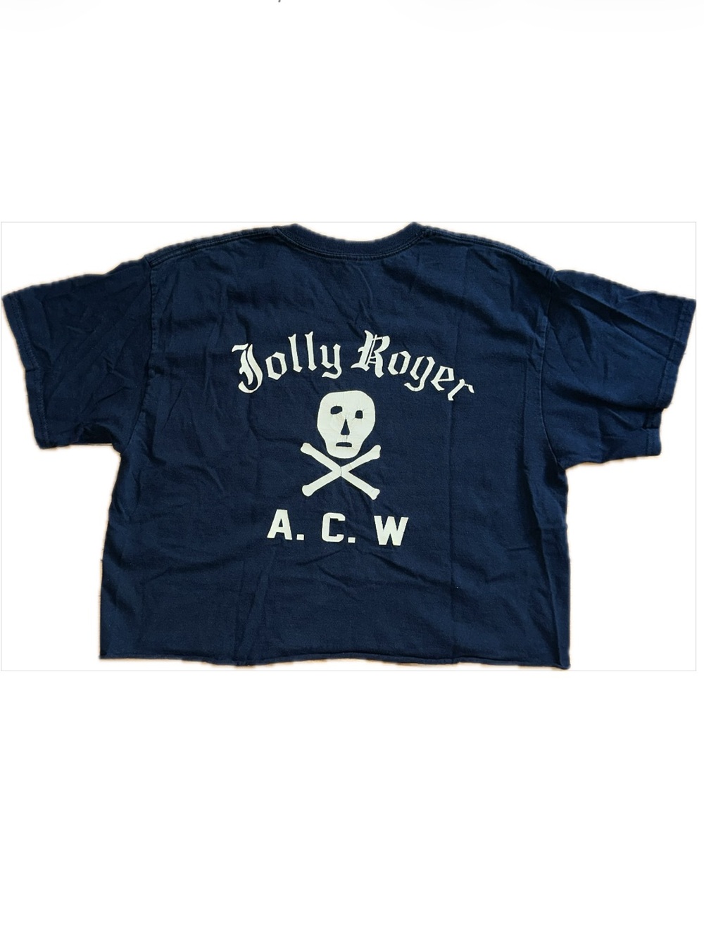 Apache custom works Jolly Roger crop shirt